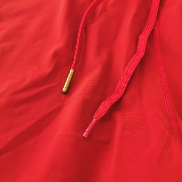 ZYIA Active Red Everywhere Joggers Zipper Ankles L Nylon Spandex Gold Athleisure - Picture 5 of 6